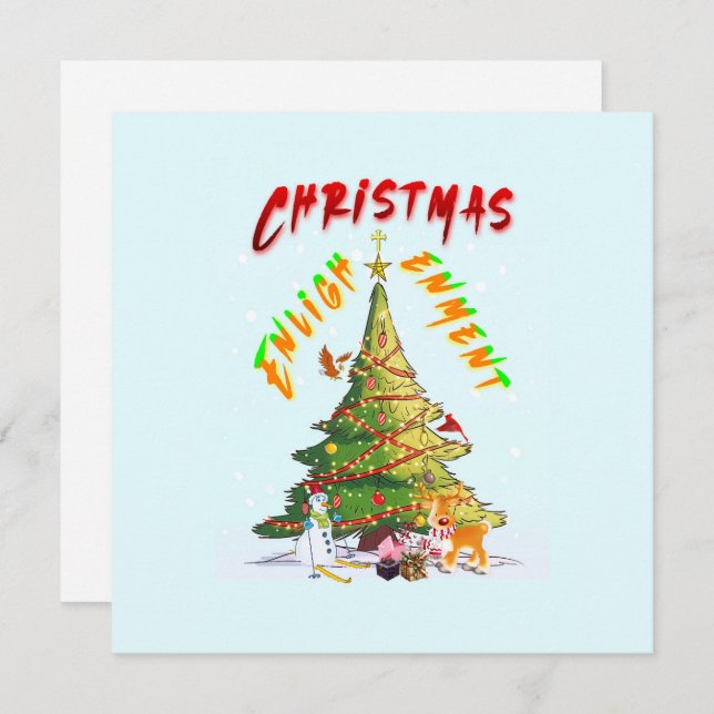 Carte De Correspondance Lumière de Noël (Devant / Derrière)