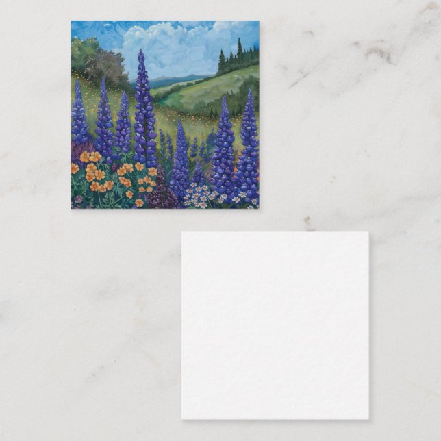 Carte De Correspondance Lupine Meadow of Lavender (Devant / Derrière)
