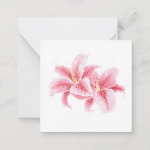 Carte De Correspondance Lys Stargazer Rose