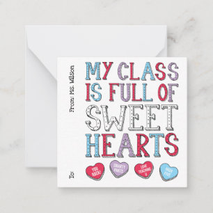 Carte De Correspondance Ma Classe Est Pleine De Swethearts Student Valenti
