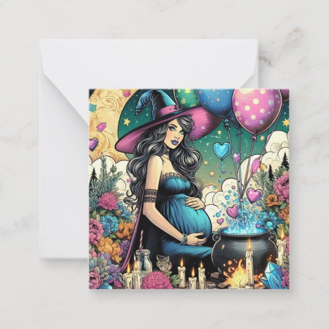 Carte De Correspondance MAGIQUE WItchy Bébé brassage | Bébé | Grossesse |  (Devant)