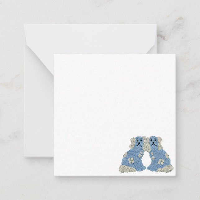 Carte De Correspondance Magnolia Staffordshire Chiens Ginger Jars (Devant)