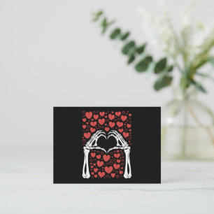 Carte De Correspondance Main de squelette cœur Saint-Valentin Amour drôle