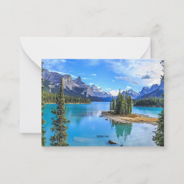 Carte De Correspondance Maligne Lake, Alberta, Canada (Devant)