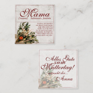 Carte De Correspondance Mama - einfach unersetzlich - Bouquet