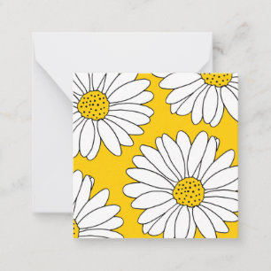 Carte De Correspondance Marguerites jaunes et blanches 2