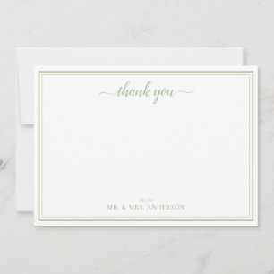 Carte De Correspondance Mariage de calligraphie de script simple Merci