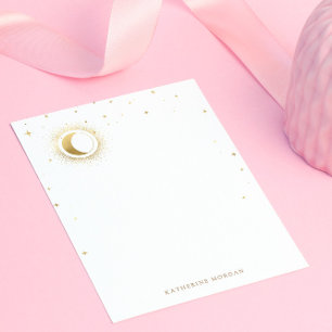 Carte De Correspondance Mariage de lune étoile bleue céleste