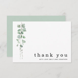 Carte De Correspondance Mariage de noms de Merci Eucalyptus