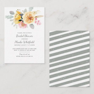 Carte De Correspondance Mariage Floral Aquarelle Moderne Botanique Fête de