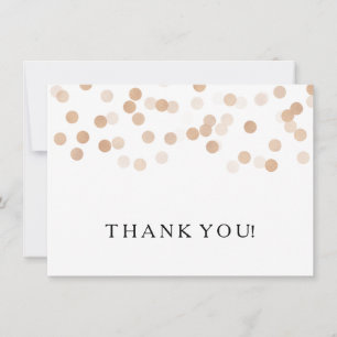 Carte De Correspondance Mariage Merci Note Parties scintillant Foil Cuivre