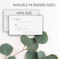 Mariage noir et blanc simple RSVP