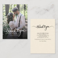 Mariage Photo Lettré à la main Merci budgétaire