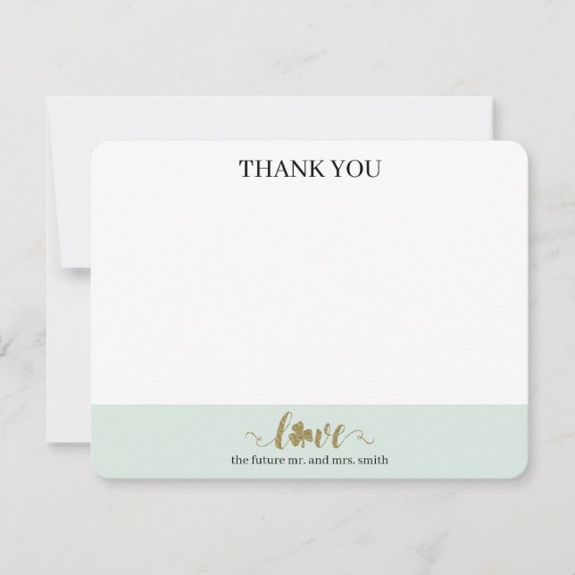 Carte De Correspondance Mariage Saint Patrick's Day Merci des deux (Devant)