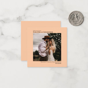 Carte De Correspondance Mariage simple minimal à la pêche Enregistrer la d