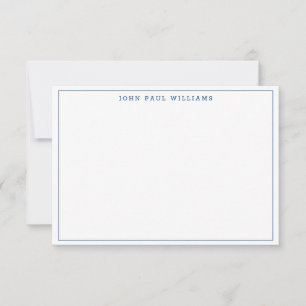 Carte De Correspondance Marine Bleu Simple Professionnel Forme Légère Bord