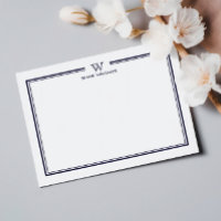 MARINE Classic Formal Famille Monogramme Double Ca