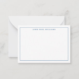 Carte De Correspondance Marine moderne Bleu Professionnel Bordure mince si
