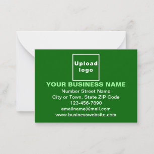 Carte De Correspondance Marque commerciale sur petit rectangle vert plat
