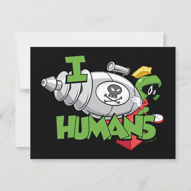 Carte De Correspondance MARVIN THE MARTIAN™ I Laser Humains (Devant)