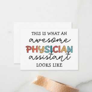 Carte De Correspondance Médecin Assistant Funny Awesome PA
