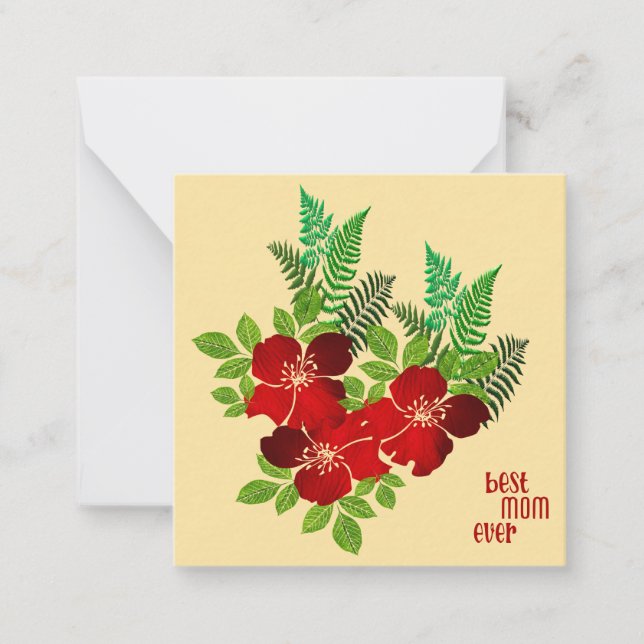 Carte De Correspondance Meilleure maman jamais (Devant)