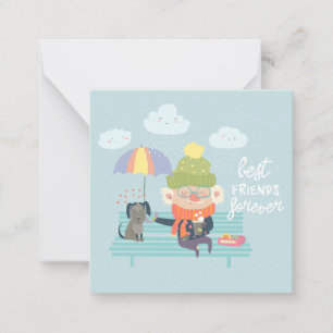 Carte De Correspondance Meilleurs amis pour toujours