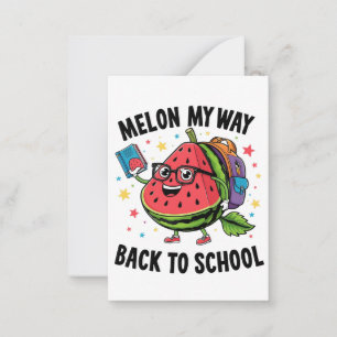 Carte De Correspondance Melon my Way Back to School Watermelon Fruit