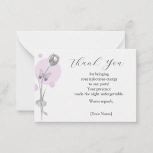 Carte De Correspondance Merci à fleurs de Tulip