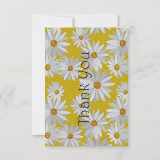 Carte De Correspondance Merci à motif de marguerite