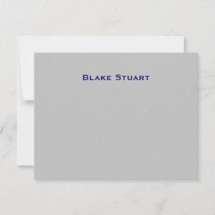 Carte De Correspondance Merci argenté bleu de Blake