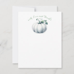 Carte De Correspondance Merci Citrouille aquarelle
