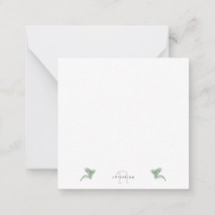 Carte De Correspondance Merci de feuillage tropical vierge
