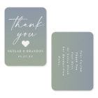 Merci de Mariage bleu bleu vert Ombre Gradient