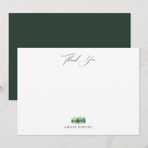 Carte De Correspondance Merci des forêts boisées