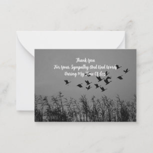 Carte De Correspondance Merci d'herbe volante aux oiseaux