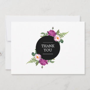 Carte De Correspondance Merci floral moderne
