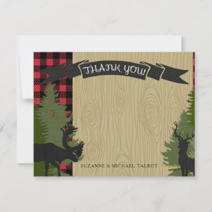 Carte De Correspondance Merci Forêt de bois Baby shower