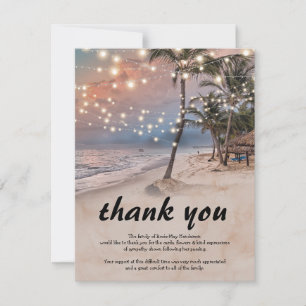 Carte De Correspondance Merci funéraire de plage