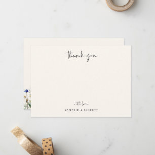 Carte De Correspondance Merci Mariage de prairie sauvage