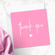 Merci minimaliste Profond Pink Heart Compact