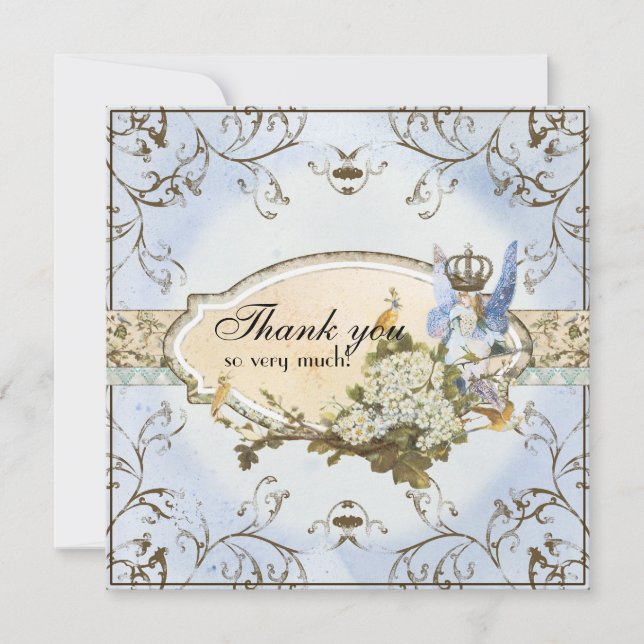 Carte De Correspondance Merci Notes - Féerie enchantée Princesse (Devant)