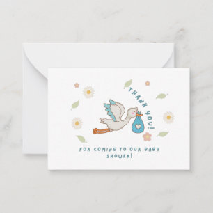 Carte De Correspondance Merci pour venir à notre Baby shower