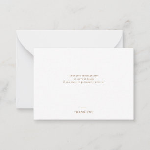Carte De Correspondance Merci Typographie Simple