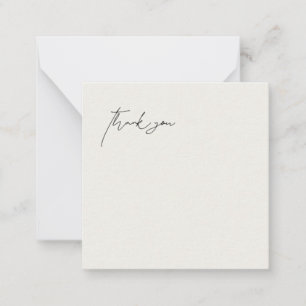 Carte De Correspondance Merci vierge Mariage de crème contemporaine