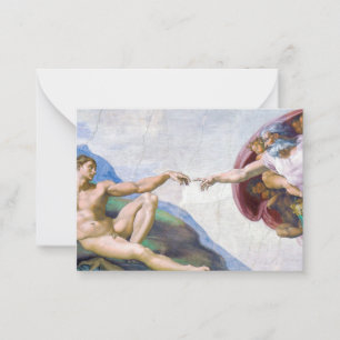 Carte De Correspondance Michelangelo - Création d'Adam Isolé
