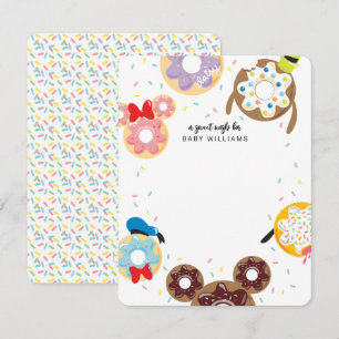 Carte De Correspondance Mickey & Friends Donut - Baby shower