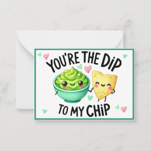 Carte De Correspondance Mignon Kawaii Chips et Trempette