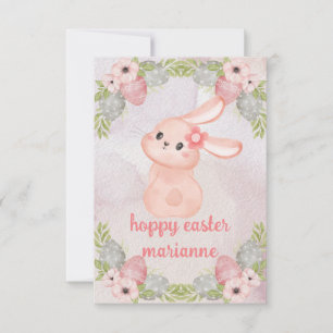 Carte De Correspondance mignon lapin de Pâques vintage - Joyeux pâques