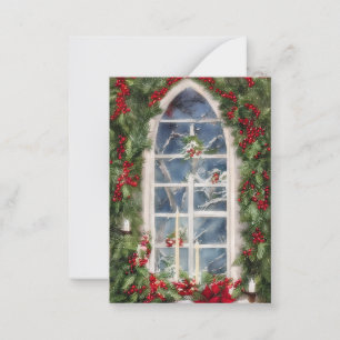 Carte De Correspondance Mini budget fenêtre Noël